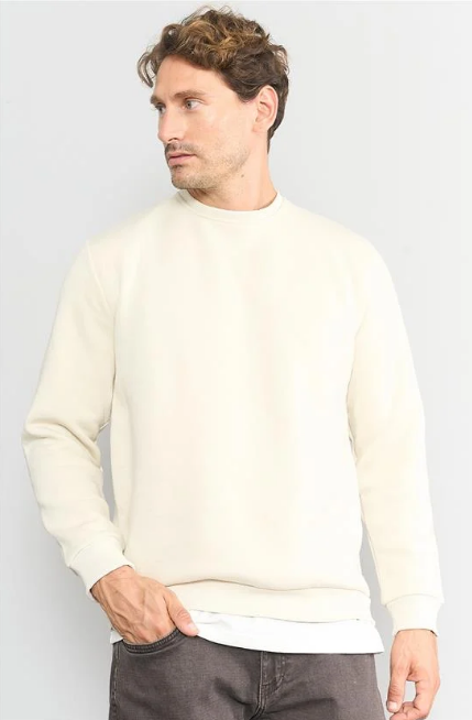 Çetinkaya Mentality 3036 3 İp Bisiklet Yaka Taş Sweatshirt