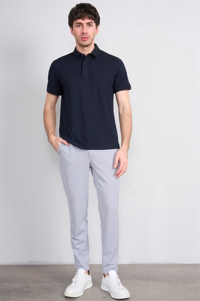 Çetinkaya Mentality 4565 Polo Yaka Regular Modelli T-shirt Lacivert