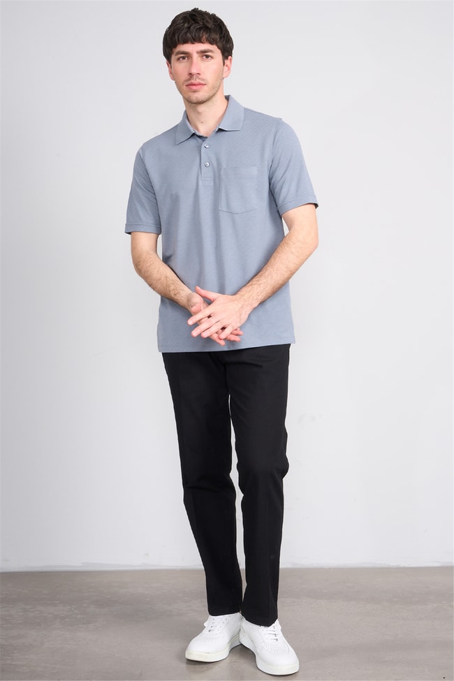 Çetinkaya Mentality 4596 Polo Yaka Regular Modelli T-shirt Gri
