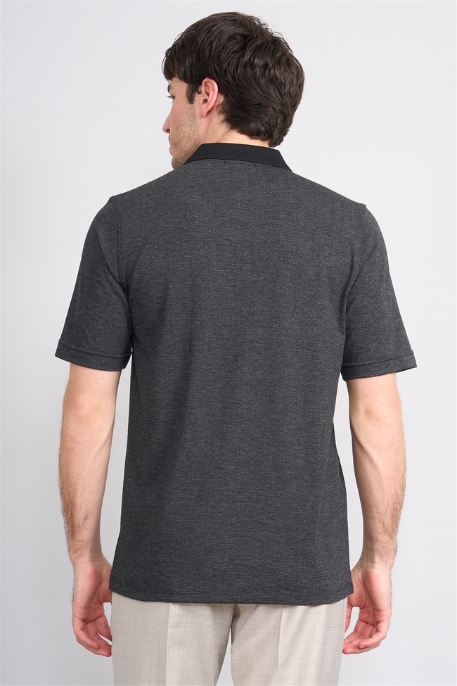 Çetinkaya Mentality 4597 Polo Yaka Regular Modelli T-shirt Siyah