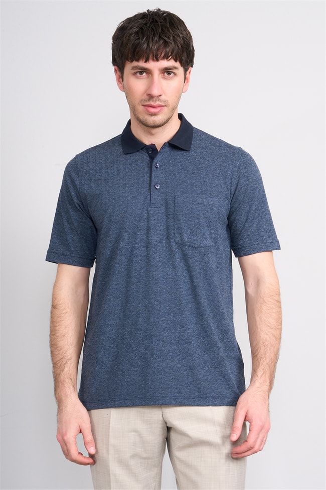 Çetinkaya Mentality 4597 Polo Yaka Regular Modelli T-shirt Lacivert