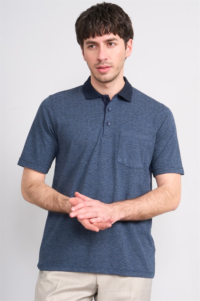 Çetinkaya Mentality 4597 Polo Yaka Regular Modelli T-shirt Lacivert
