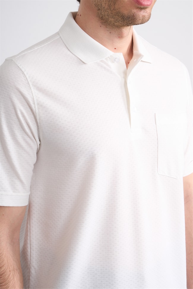 Çetinkaya Mentality 4598 Polo Yaka Regular Modelli T-shirt Beyaz