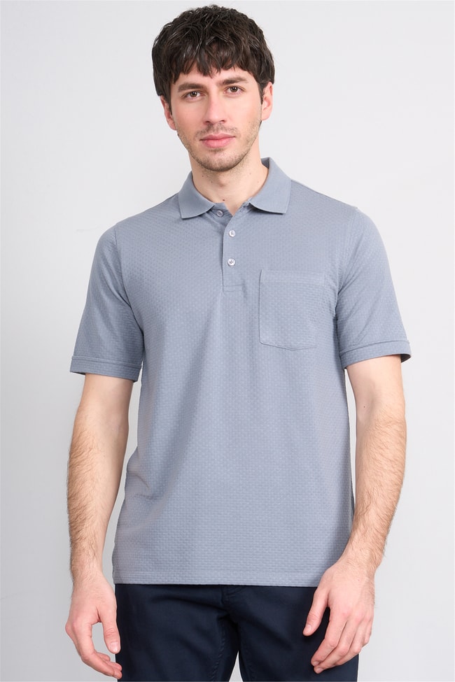 Çetinkaya Mentality 4598 Polo Yaka Regular Modelli T-shirt Gri