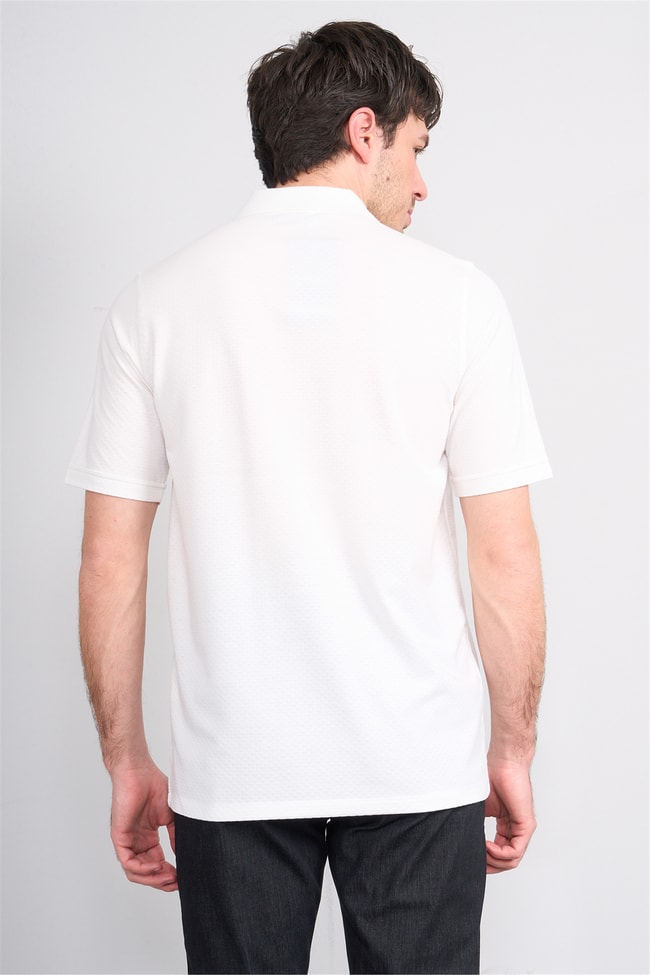 Çetinkaya Mentality 4598 Polo Yaka Regular Modelli T-shirt Beyaz
