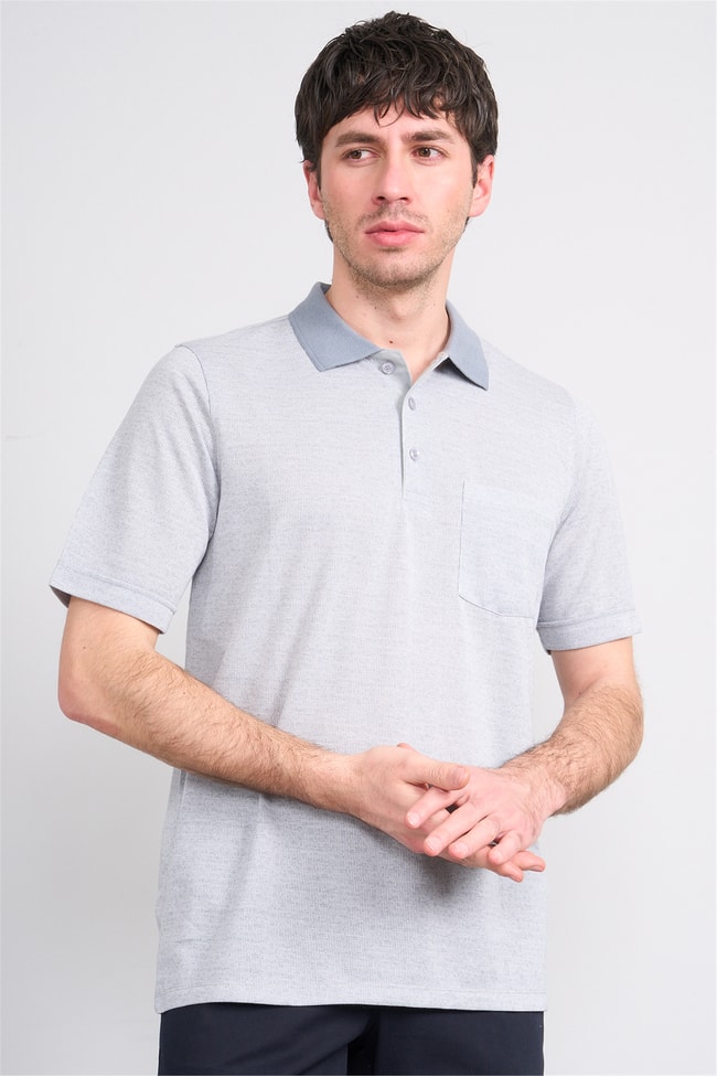 Çetinkaya Mentality 4626 Polo Yaka Regular Modelli T-shirt Gri