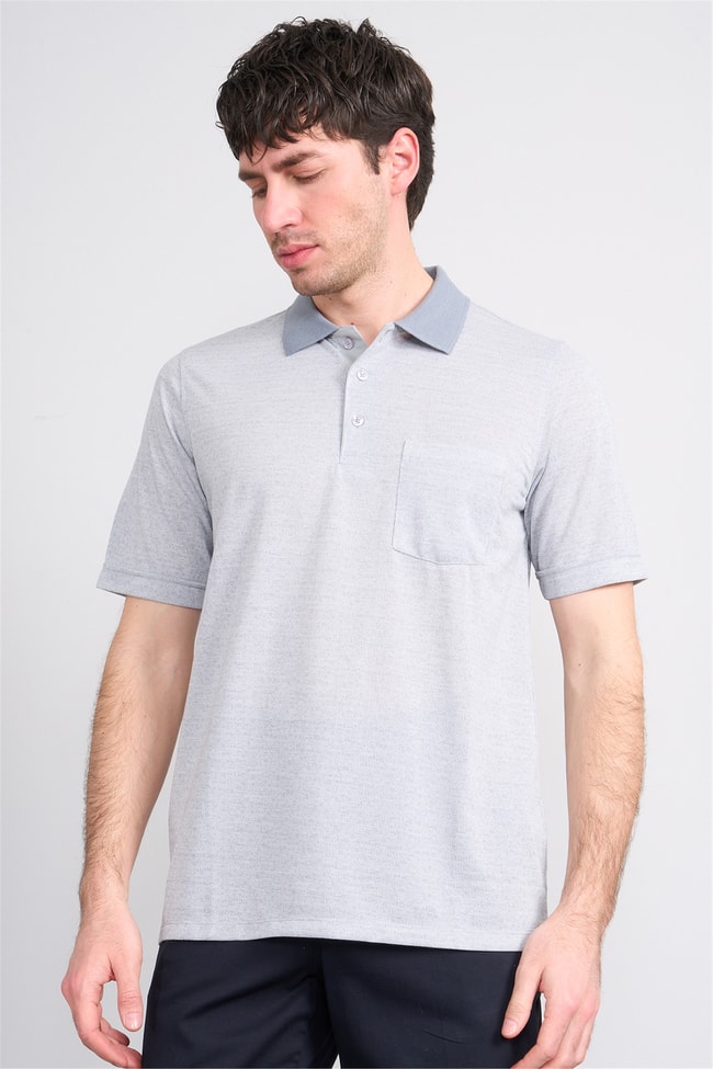 Çetinkaya Mentality 4626 Polo Yaka Regular Modelli T-shirt Gri
