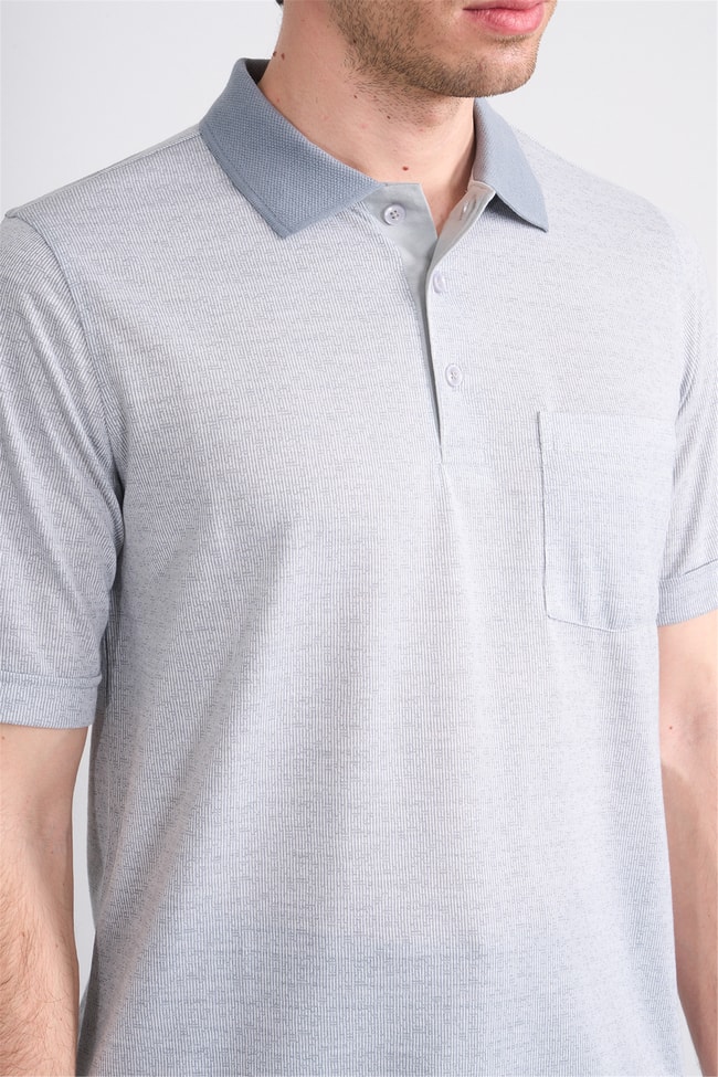 Çetinkaya Mentality 4626 Polo Yaka Regular Modelli T-shirt Gri