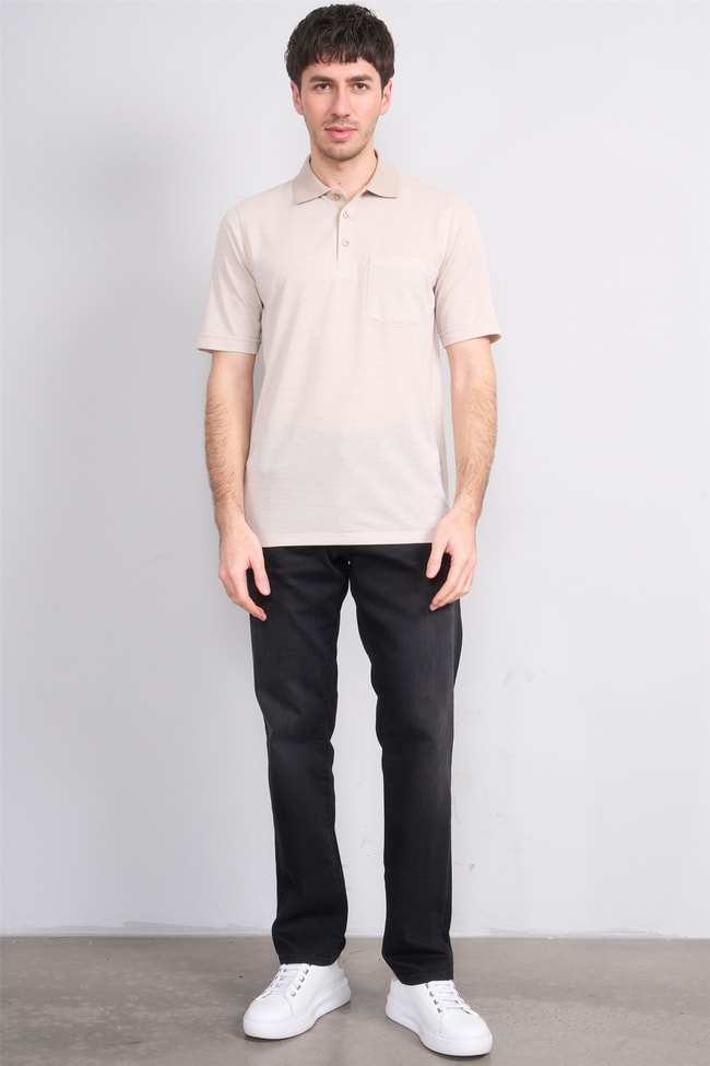 Çetinkaya Mentality 4626 Polo Yaka Regular Modelli T-shirt Toprak