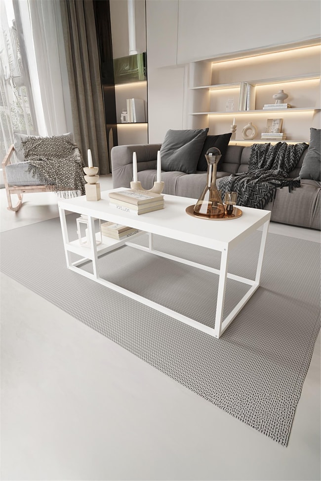Deconode Octavio Orta Sehpa Beyaz- Beyaz DN1111BB