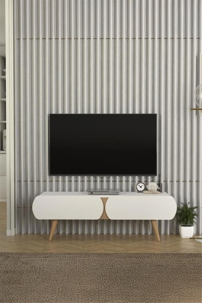 Dekorister Elody Tv Ünitesi 120 cm Beyaz - Sepet