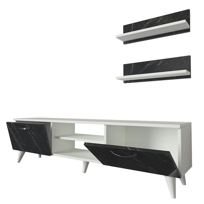 Dekorister Geacles Tv Ünitesi BeyazMermer