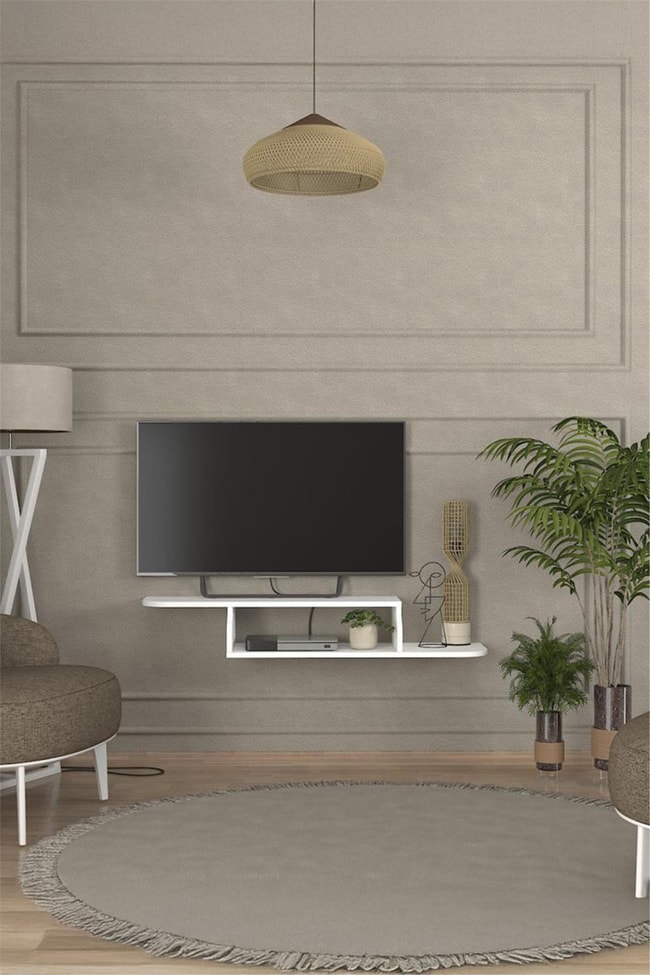 Dekorister Macros Tv Sehpası Beyaz 120 cm