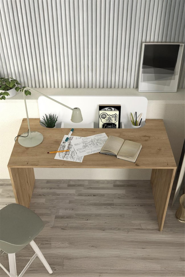 Dekorister Maris Çalışma Masası Sepet - Beyaz