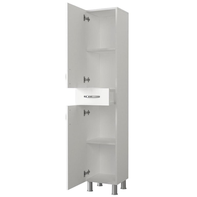 Dekorister Selin 2 Kapak 1 Çekmeceli Banyo Boy Dolabı Beyaz