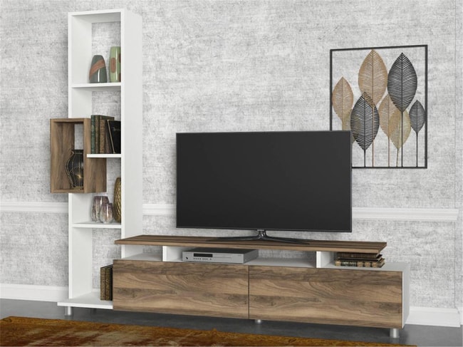 Dekorister Tulip Tv Ünitesi BeyazCeviz