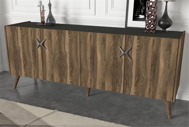 Dekorister Wood Konsol CevizAntrasit