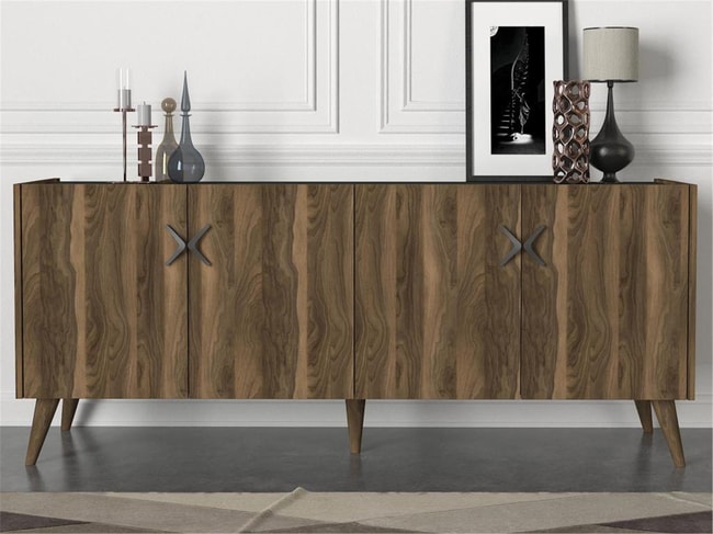 Dekorister Wood Konsol CevizAntrasit