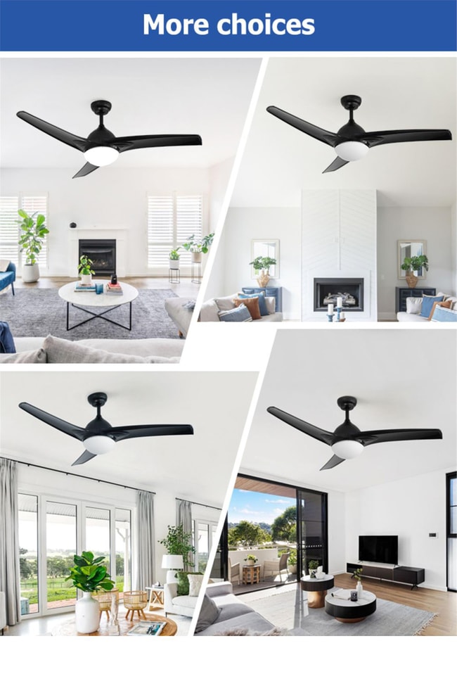 DLC Favonıo Led Tavan Vantilatörü Siyah 132 Cm (DCF-W186S)