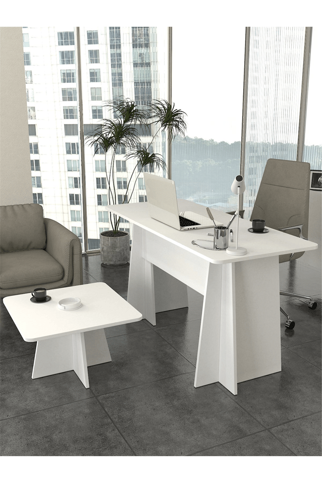 Dorpek Kula Yönetici Ofis Masası Çalışma Masası Beyaz
