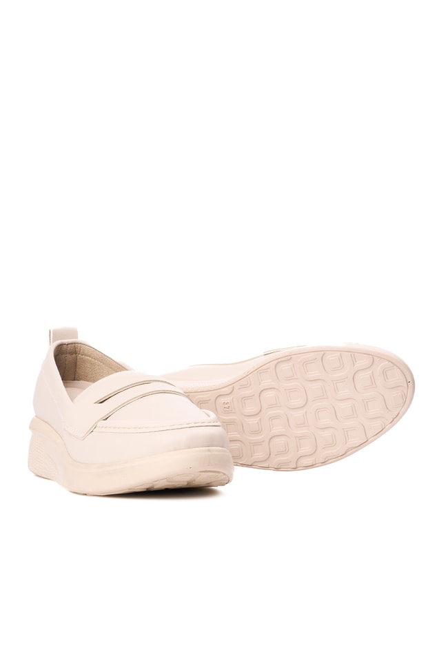 Elmisa 058 Bej Kadın Loafer Ayakkabı