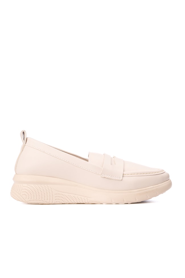 Elmisa 058 Bej Kadın Loafer Ayakkabı