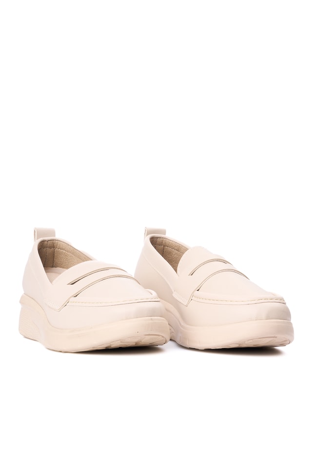 Elmisa 058 Bej Kadın Loafer Ayakkabı