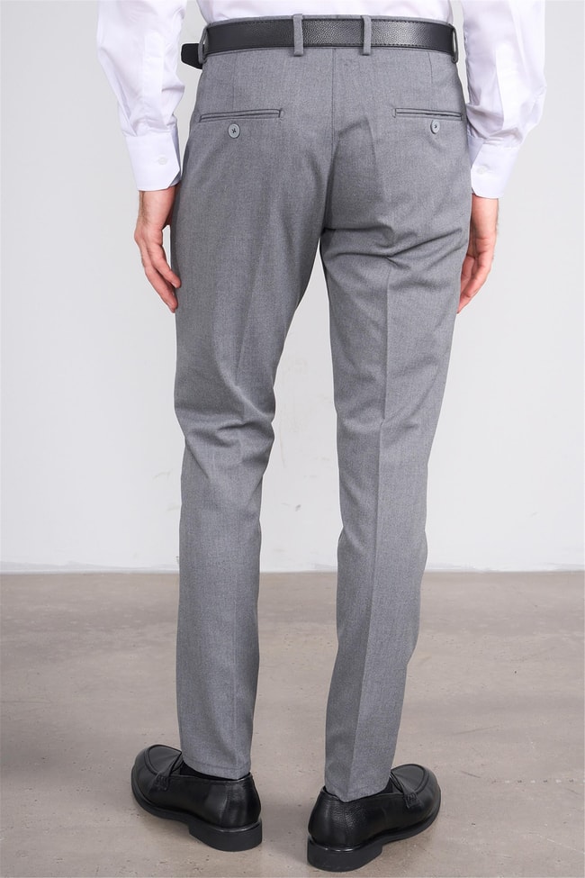 Erpant 10 Gri Erkek Poliviskon Venüs Slim Pantolon