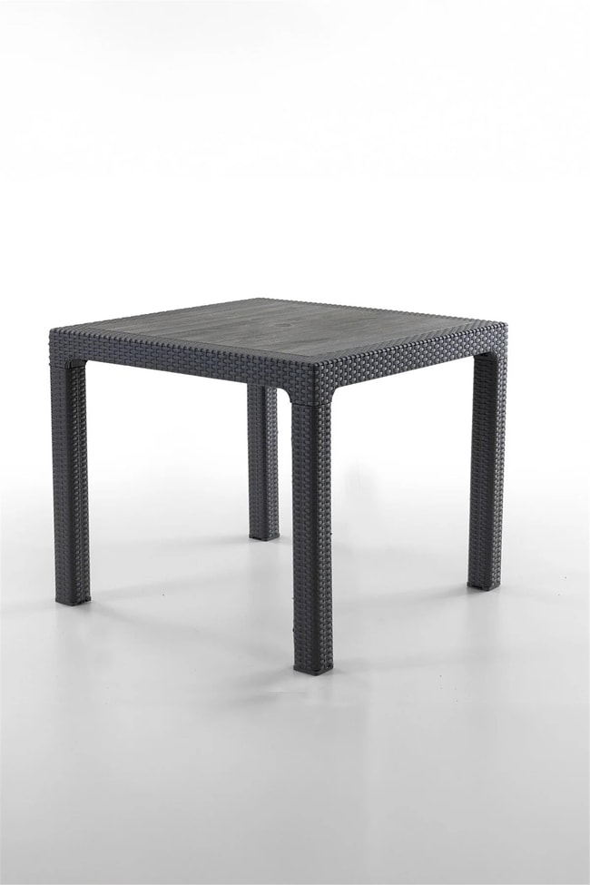 Evdemo Bamboo 2 Kişilik Rattan Masa Sandalye Takımı Siyah