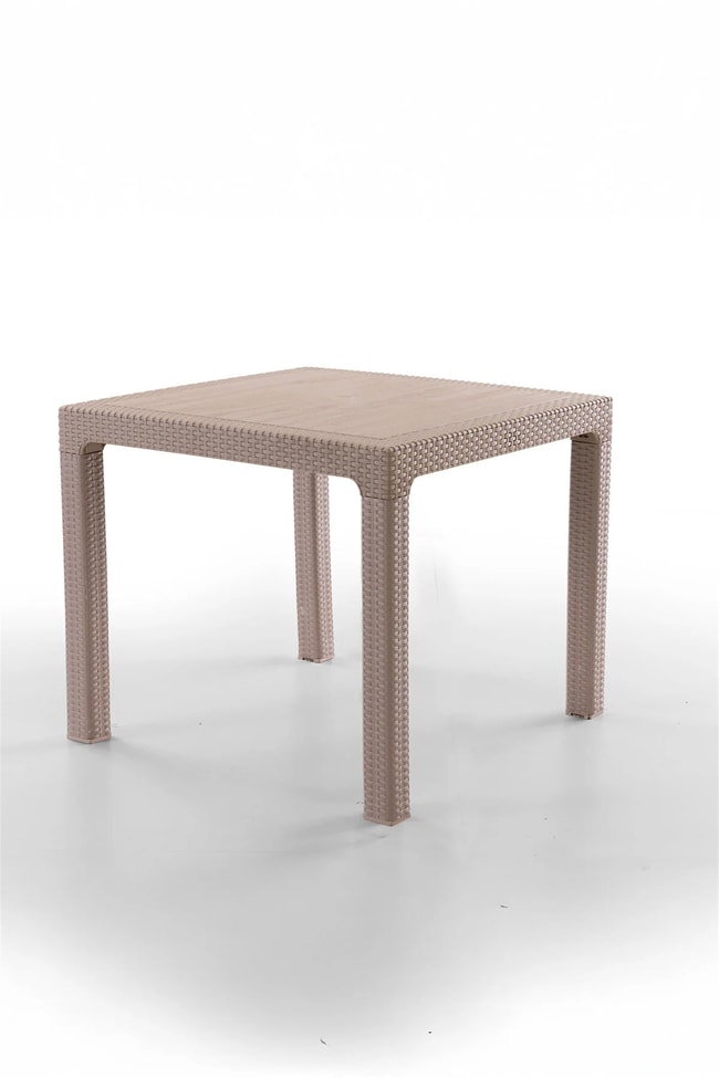 Evdemo Bamboo 2 Kişilik Rattan Masa Sandalye Takımı Cappuccino