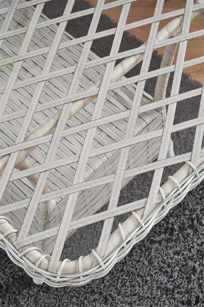 Evdemo Roma Rattan Bahçe Balkon Takımı 2+1+1 Cam Masalı Gri