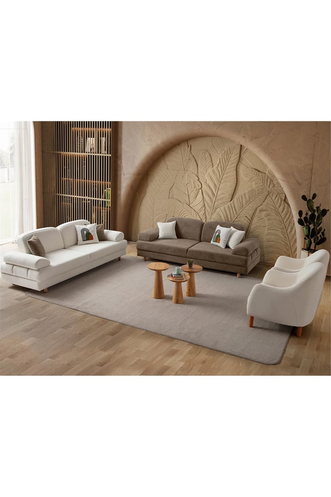 Eymense Aries Yataklı Sandıklı Koltuk Takımı 3+3+1+1 Kahverengi