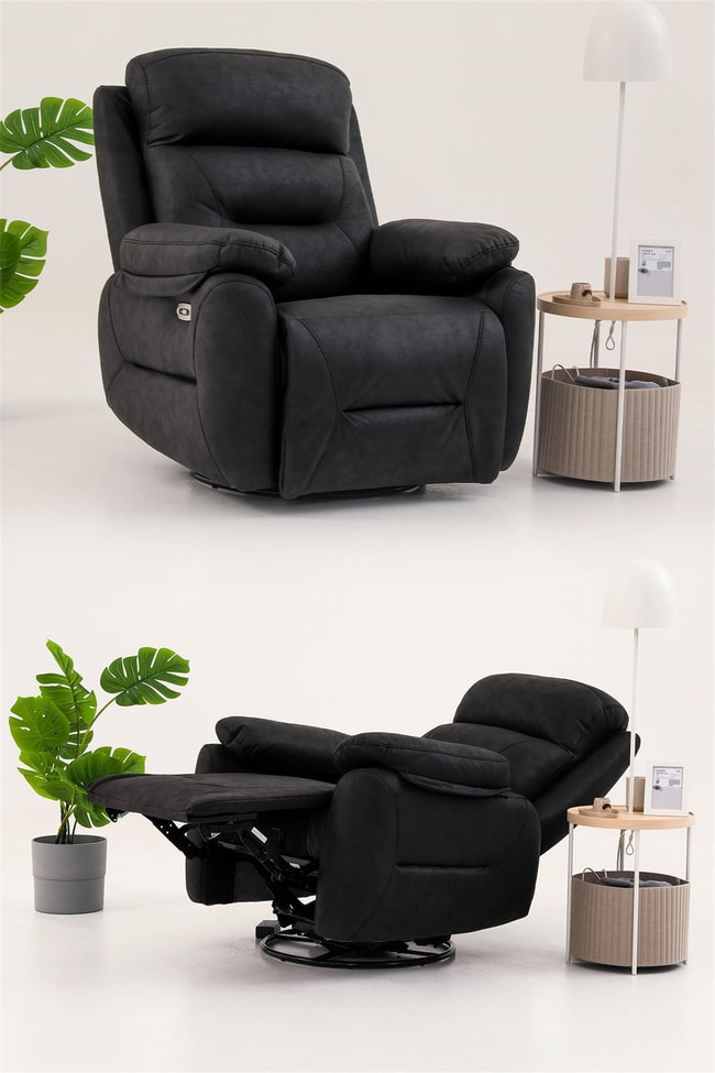 Eymense Comfort Elektrik Mekanizmalı TV Baba Koltuğu Antrasit