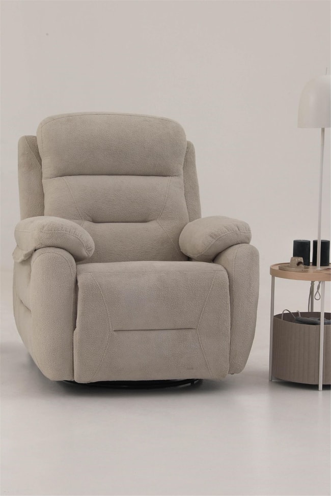 Eymense Comfort Elektrik Mekanizmalı TV Baba Koltuğu Krem