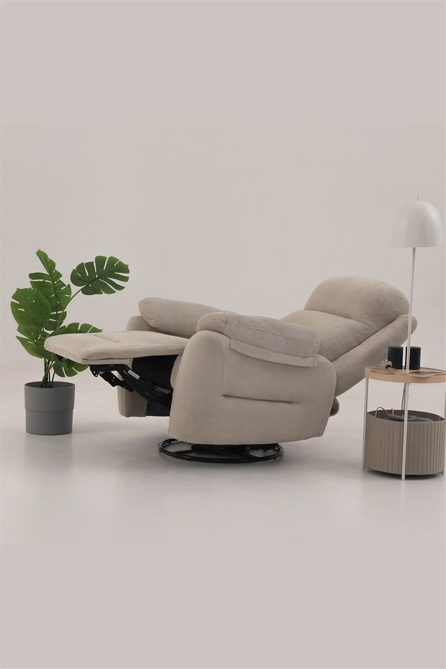 Eymense Comfort Elektrik Mekanizmalı TV Baba Koltuğu Krem