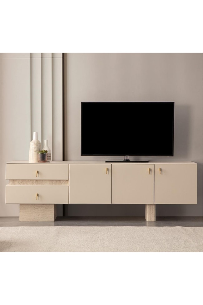 Eymense Kyoto Modern Tv Sehpası Krem