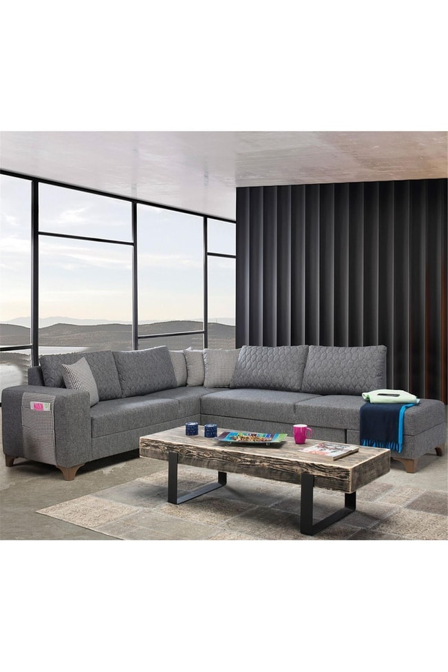 Eymense Loft Köşe Koltuk Takımı Gri