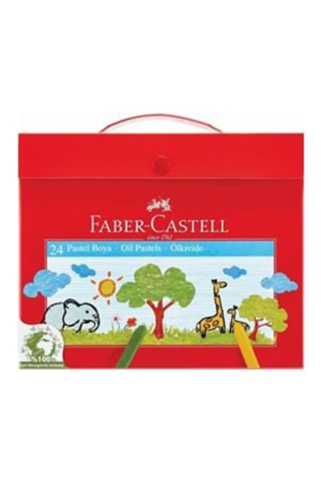 Faber Castell Pastel Boya Plastik Çantalı 24 Renk