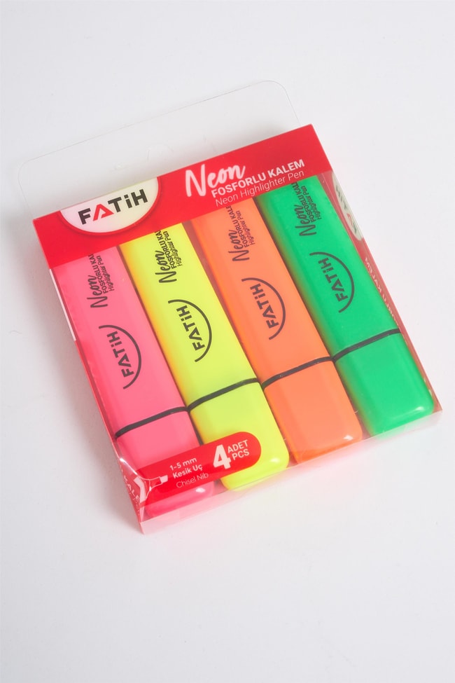 Fatıh Fosforlu Isaretleme Kalemı 4 Lu