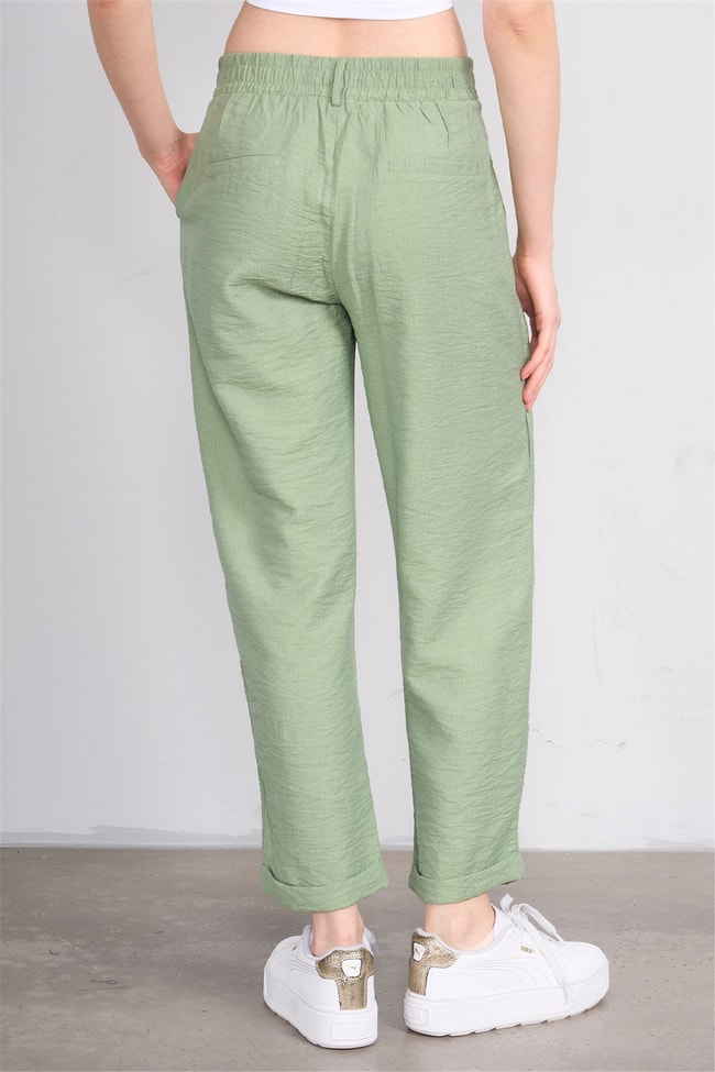 Fithit 7502 Bayan Rossi Dar Double Paça Pantolon Açık Haki