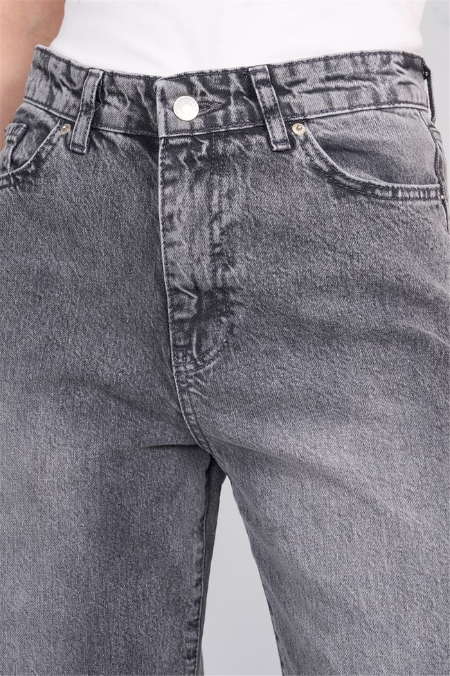 Fithit 7810 Bayan Jean Maria Wide Leg Pantolon Kar Gri