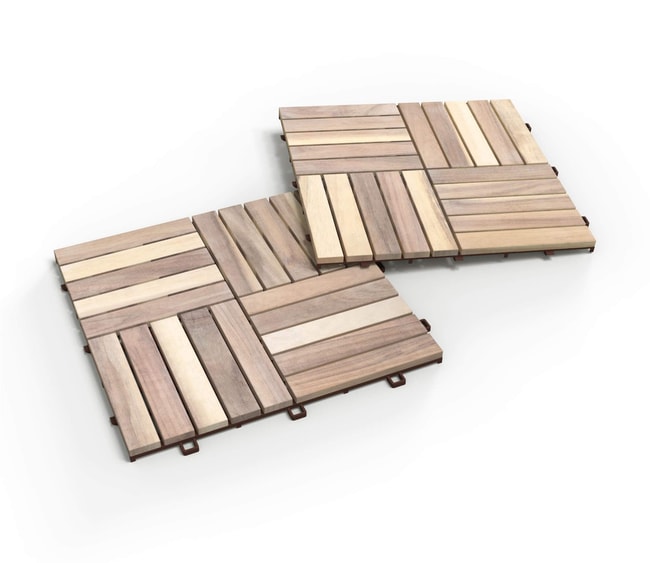 İnterbuild Masif Akasya Zemin Kaplaması 30x30 cm (10lu Paket) Org Beyaz - 673206