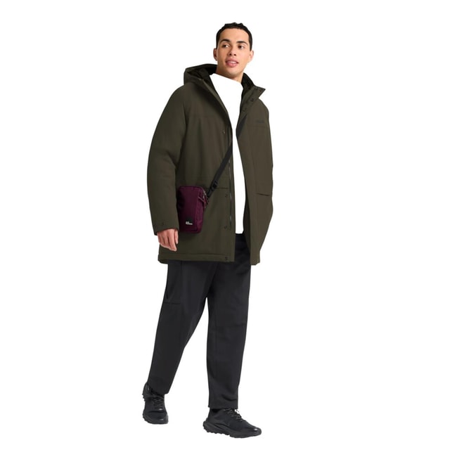 Jack Wolfskın A65022-E0205 Obsıdıan Moss Cold Camp Coat M Erkek Outdoor Mont