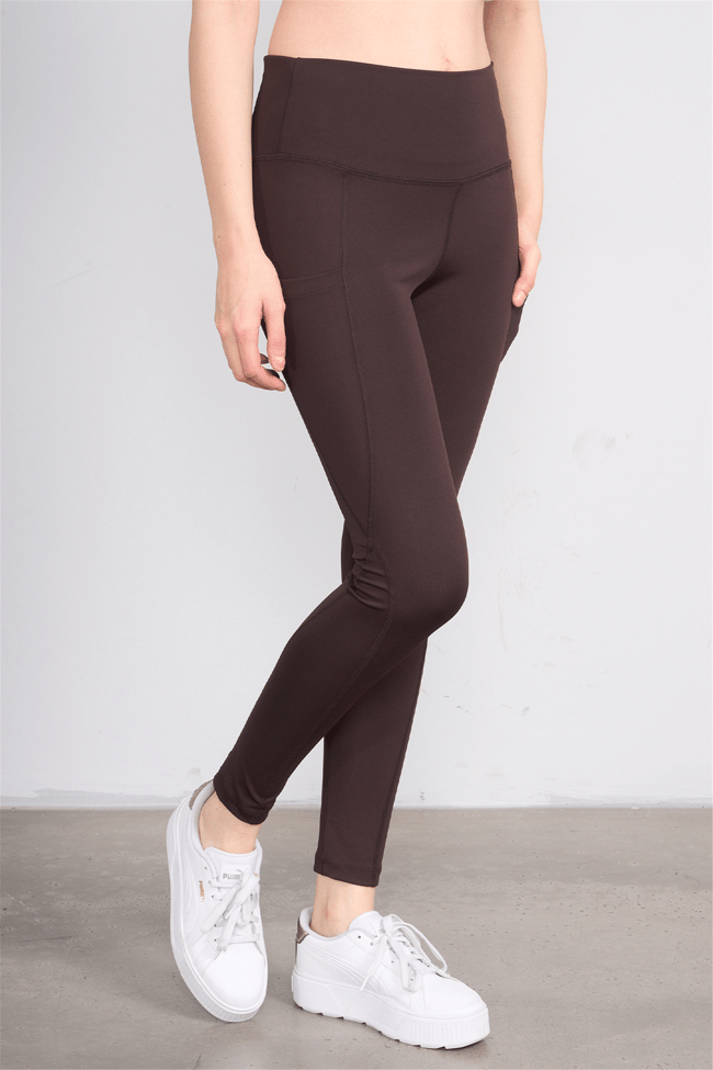 Jeneric Y26 21206 Kahverengı Kadın Log Dikişlı Tayt S-Xl