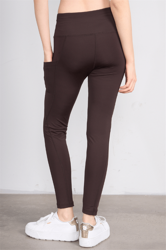 Jeneric Y26 21206 Kahverengı Kadın Log Dikişlı Tayt S-Xl