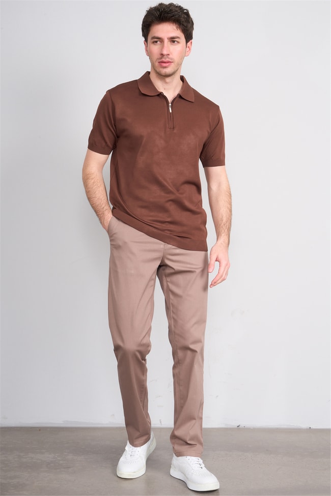Kagi Y26 Toledo Keten Pantolon Kahverengi