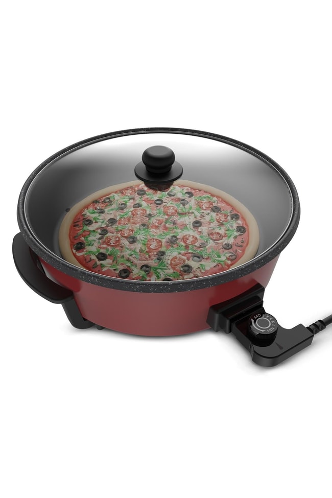 King K2101 Tavazade Electric Multifunctional Pizza Pan Red
