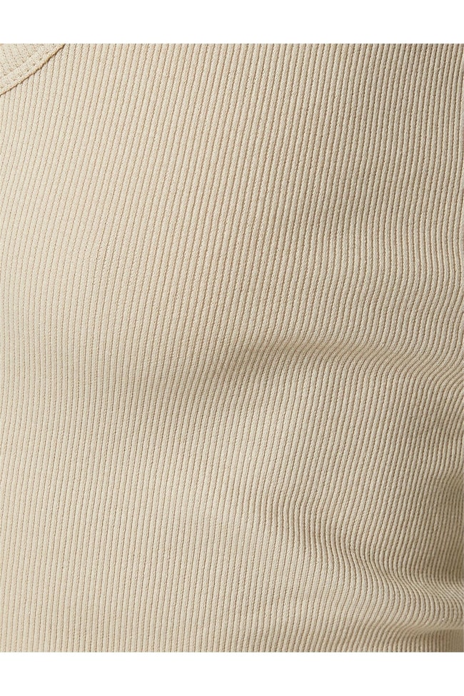 Koton 4Sal30065Ik 547 Kahverengi Genç Kız Jersey Kolsuz Basic T-Shirt