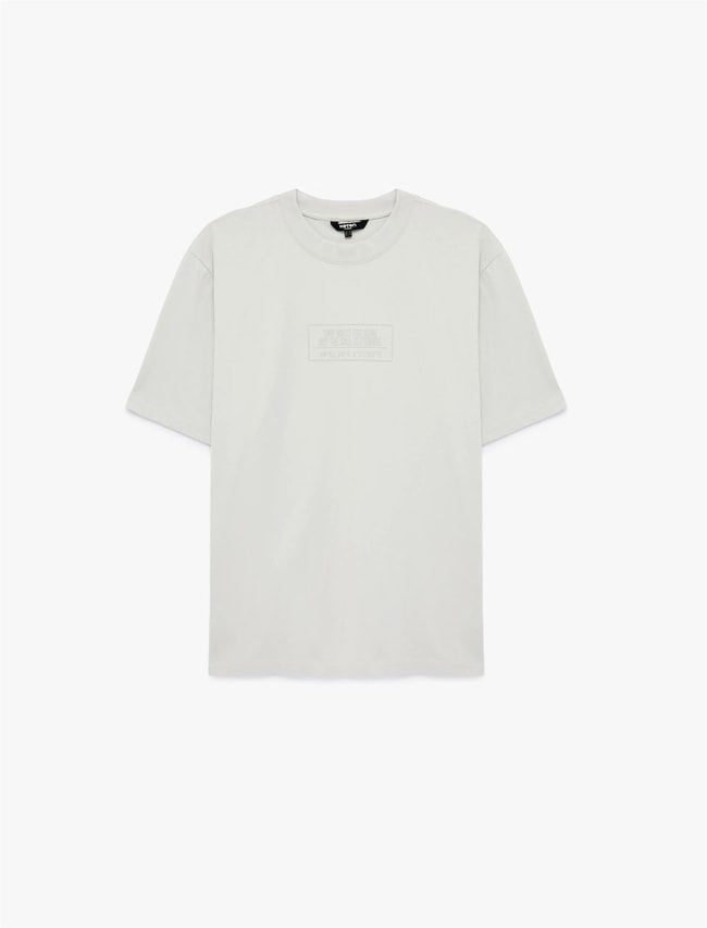 Koton 6Sam10002Mk 031 Grı Erkek Jersey Kısa Kollu T-Shırt