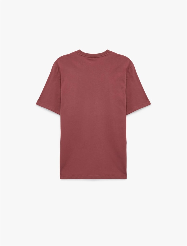 Koton 6Sam10017Mk 252 Pembe Erkek Jersey Kısa Kollu T-Shırt